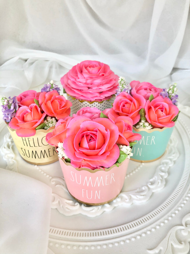 Classic Roses Cupcake Box (Colour Options)