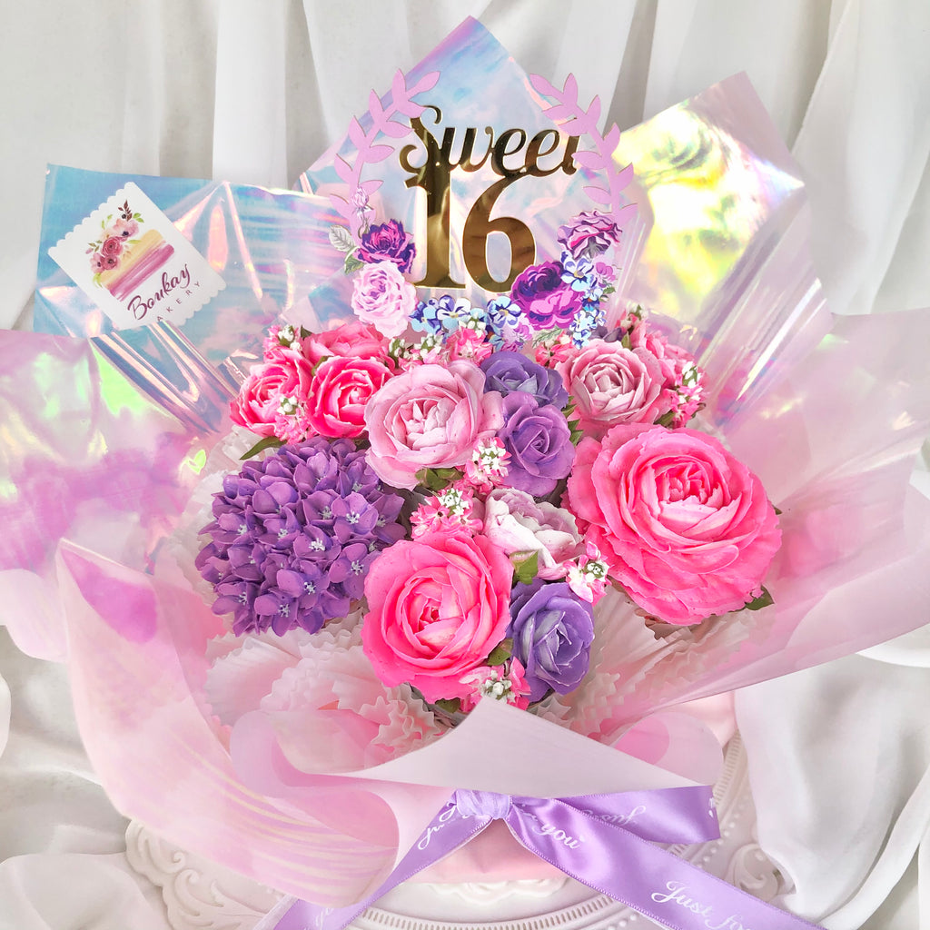 “Sweet 16” Cake Topper (Floral Style)