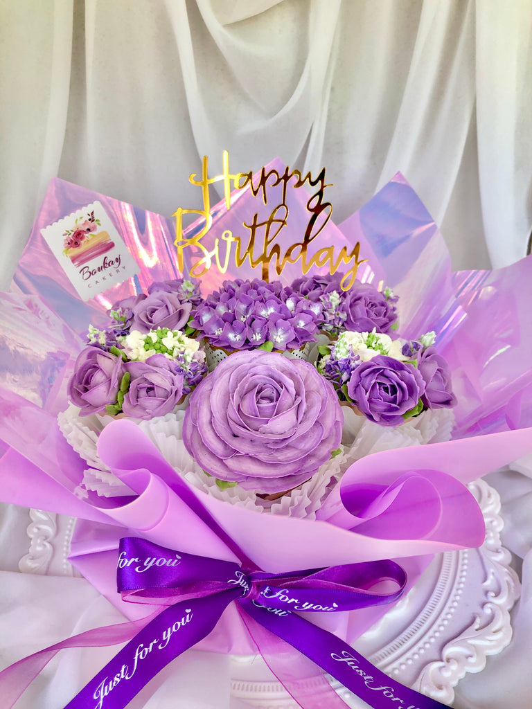 Purple Garden Cupcake Bouquet