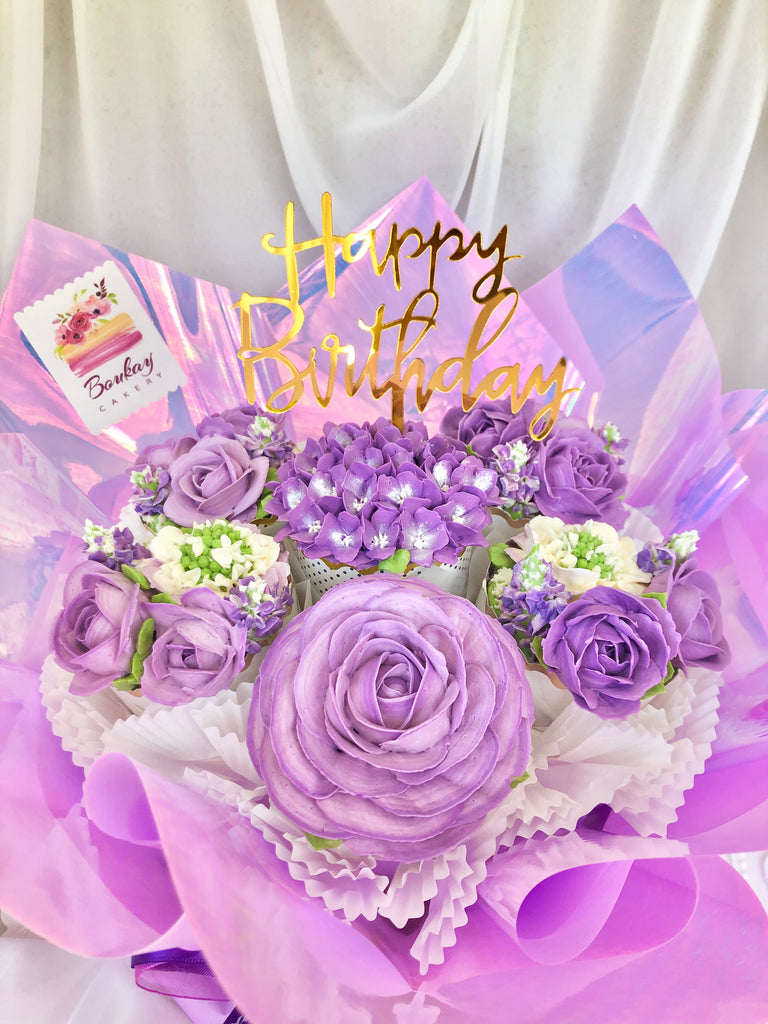 Purple Garden Cupcake Bouquet