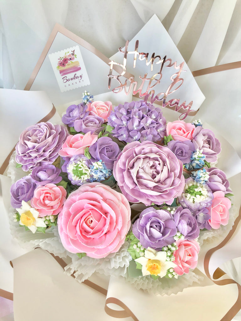 Cora Pastel Spring Garden Cupcake Bouquet