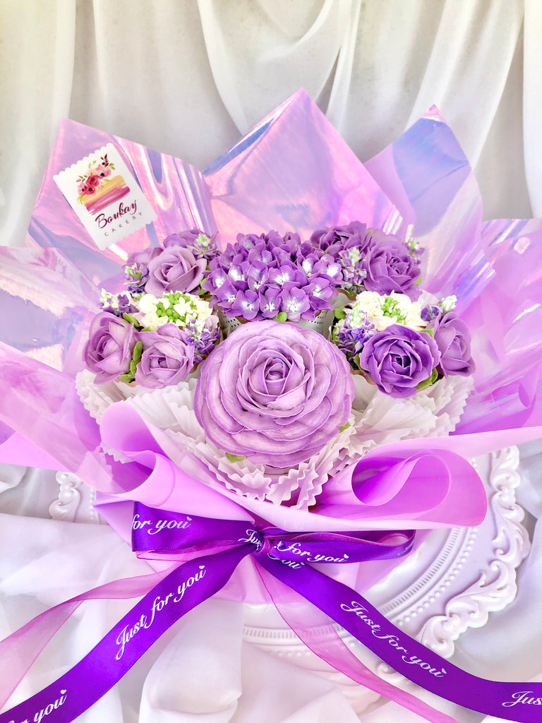 Purple Garden Cupcake Bouquet