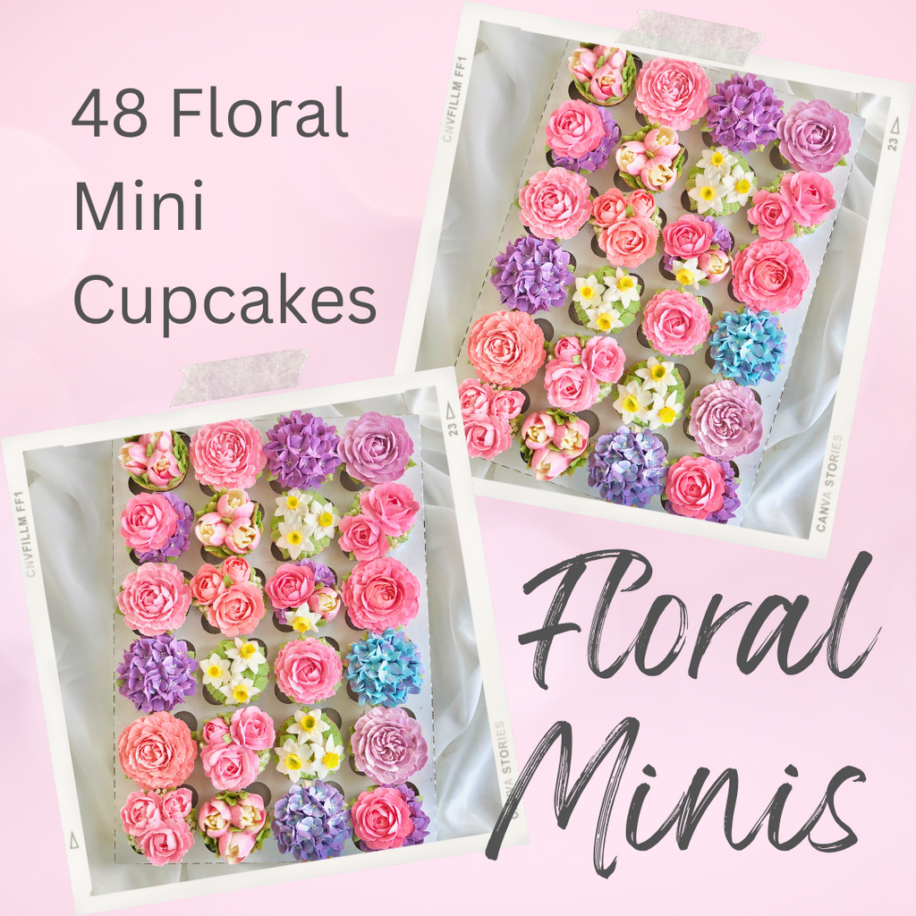 NEW Happy Blossoms 16 Mini Cupcake Box