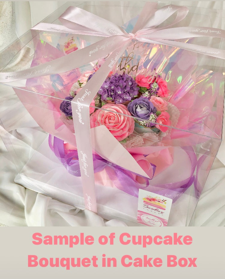 Daffodil, Rose & Hydrangea Medley Cupcake Box