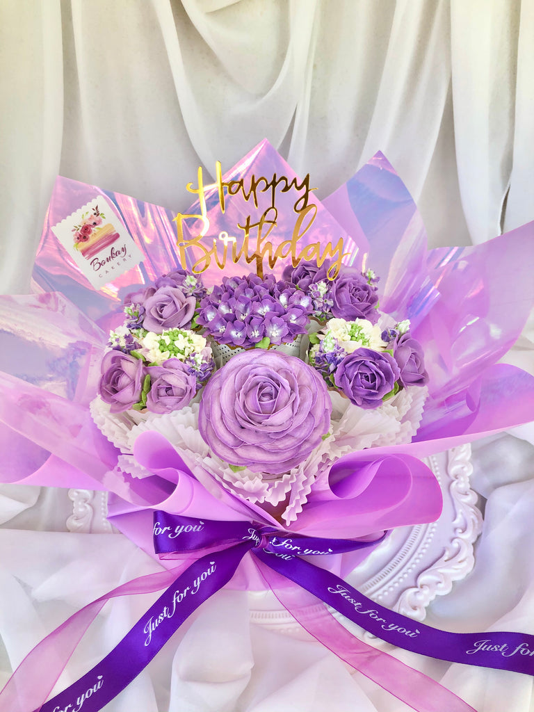 Purple Garden Cupcake Bouquet