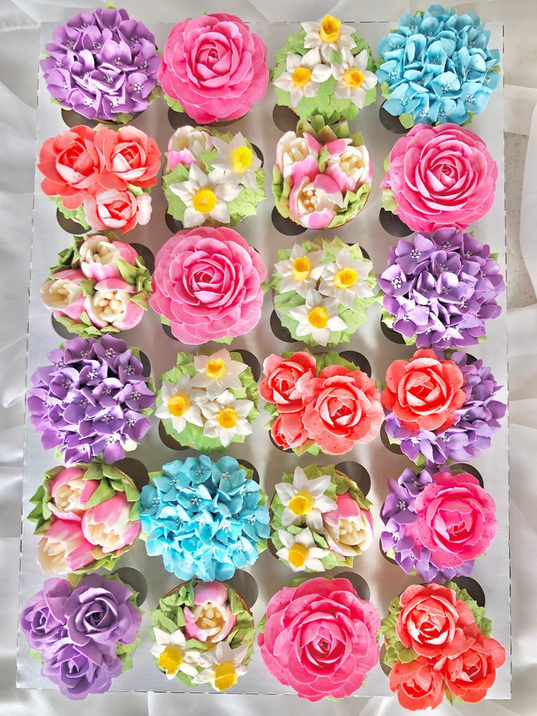 Happy Blossoms 24 Mini Cupcake Box