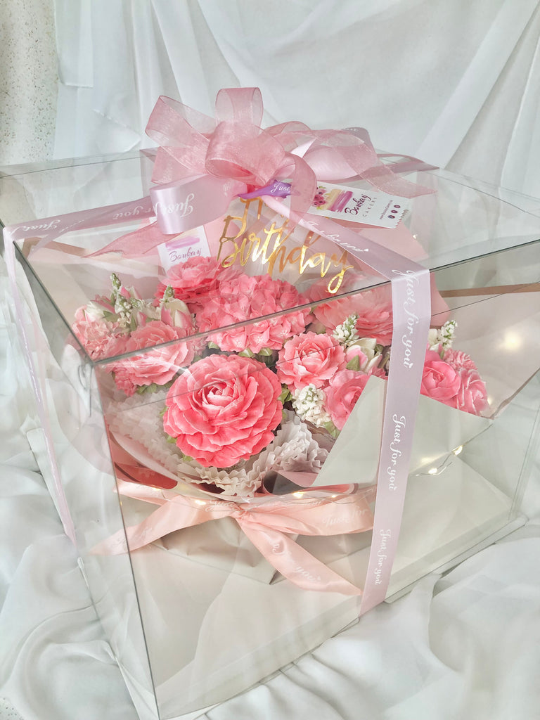 Coral Charm Garden Cupcake Bouquet