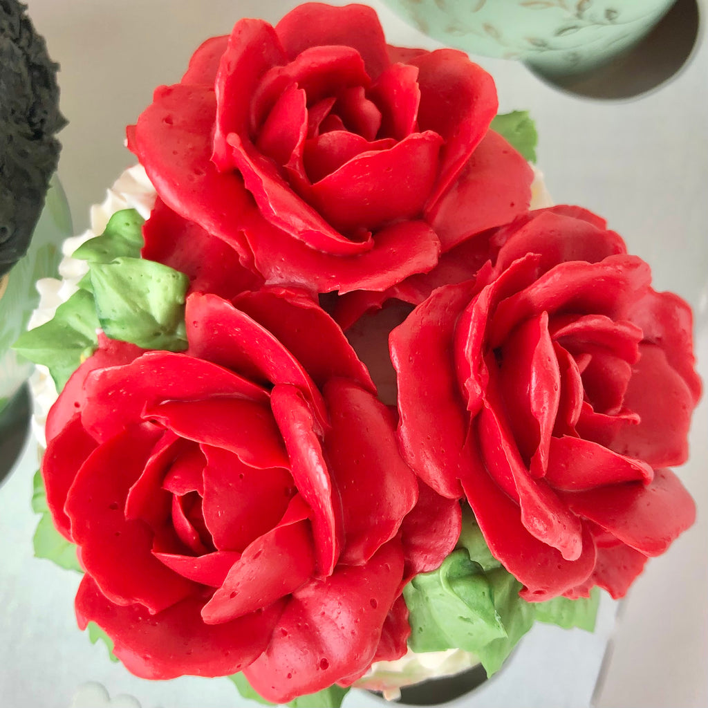 Classic Roses Cupcake Bouquet (with Colour Options)