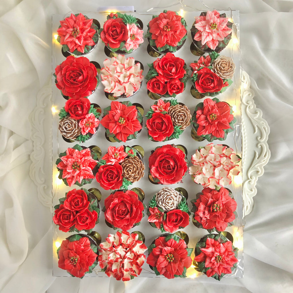 Happy Blossoms 24 Mini Cupcake Box