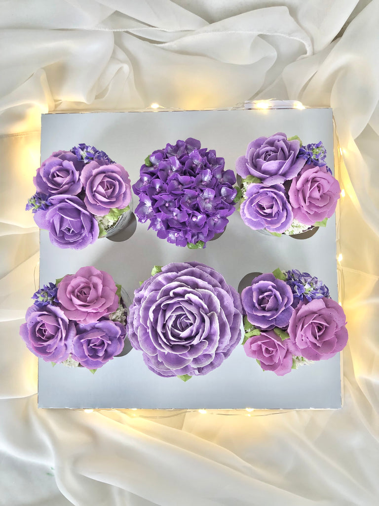 Purple Garden Cupcake Box