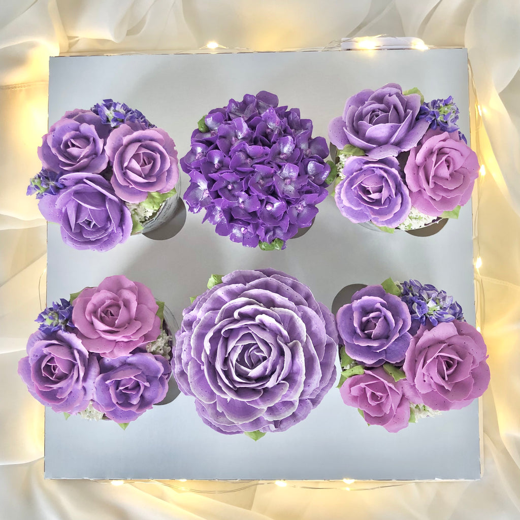 Purple Garden Cupcake Box