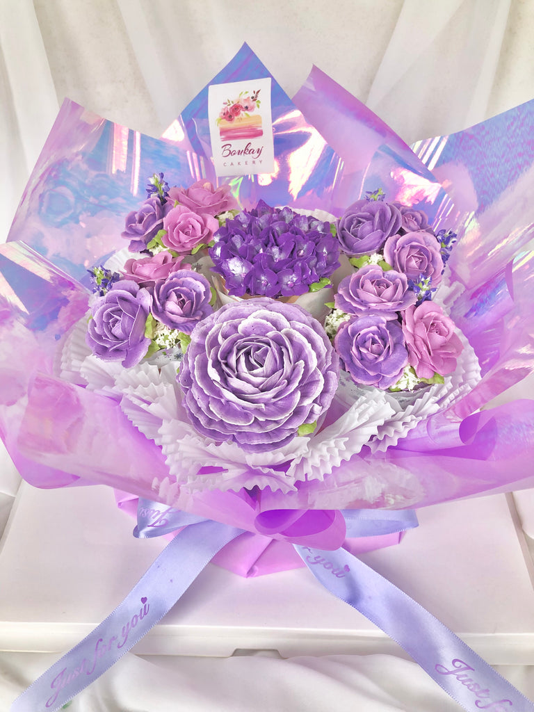 Purple Garden Cupcake Bouquet