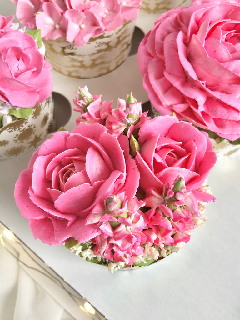 Pink Garden Cupcake Box