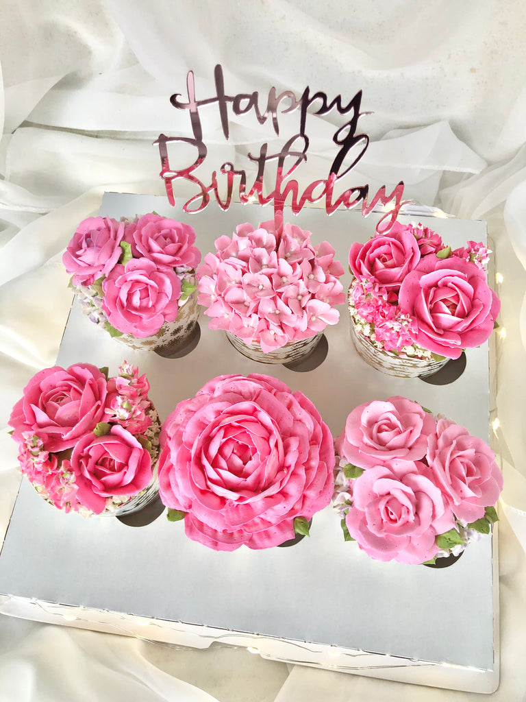 Pink Garden Cupcake Box