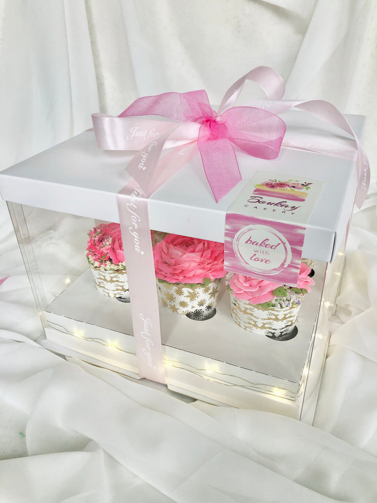 Pink Garden Cupcake Box