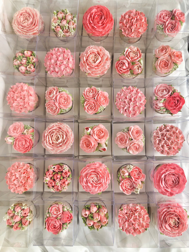 NEW Floral Cupcake Single Cupcake Box (min. order of 12 pcs)