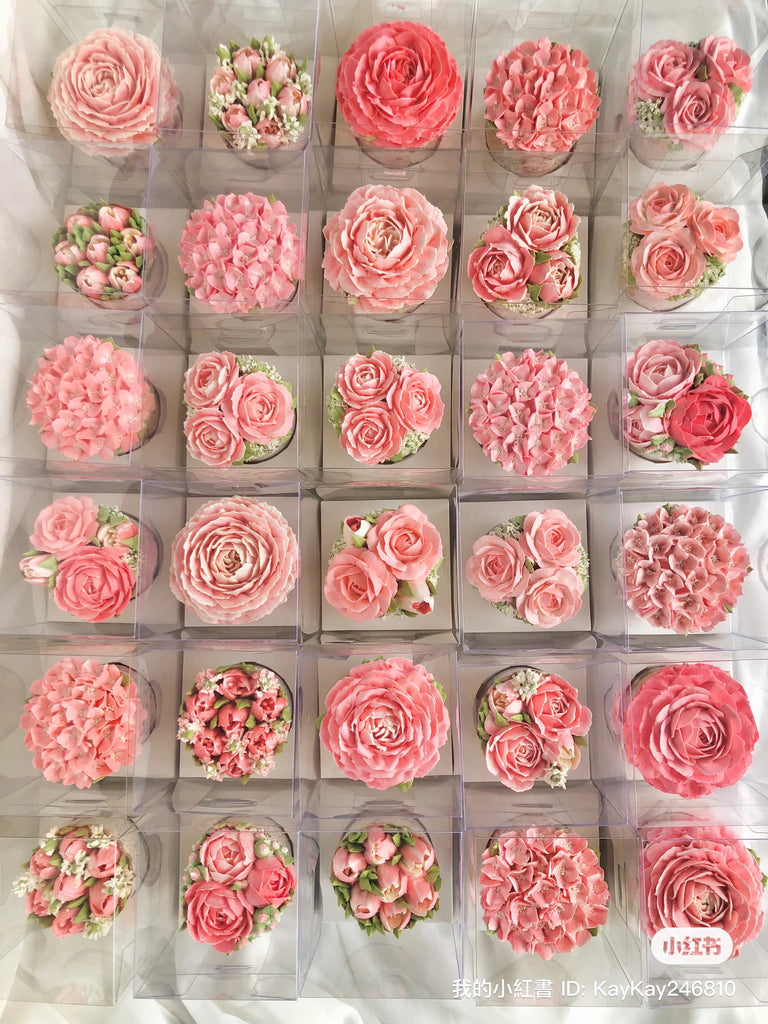 NEW Floral Cupcake Single Cupcake Box (min. order of 12 pcs)