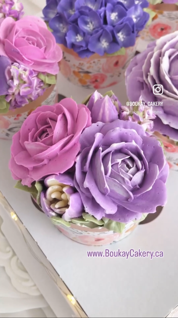 Purple Garden Cupcake Box