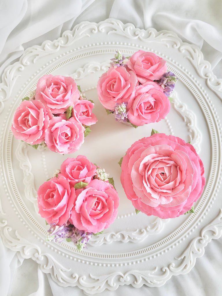 Classic Pink Roses Cupcake Box