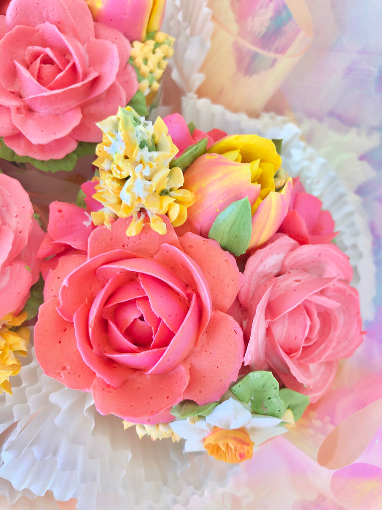 Princess Rose Garden Cupcake Bouquet (with Princess & Colour Options)