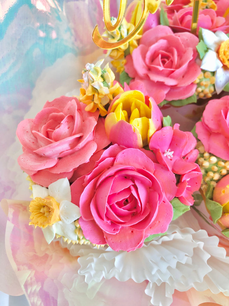 Princess Rose Garden Cupcake Bouquet (with Princess & Colour Options)