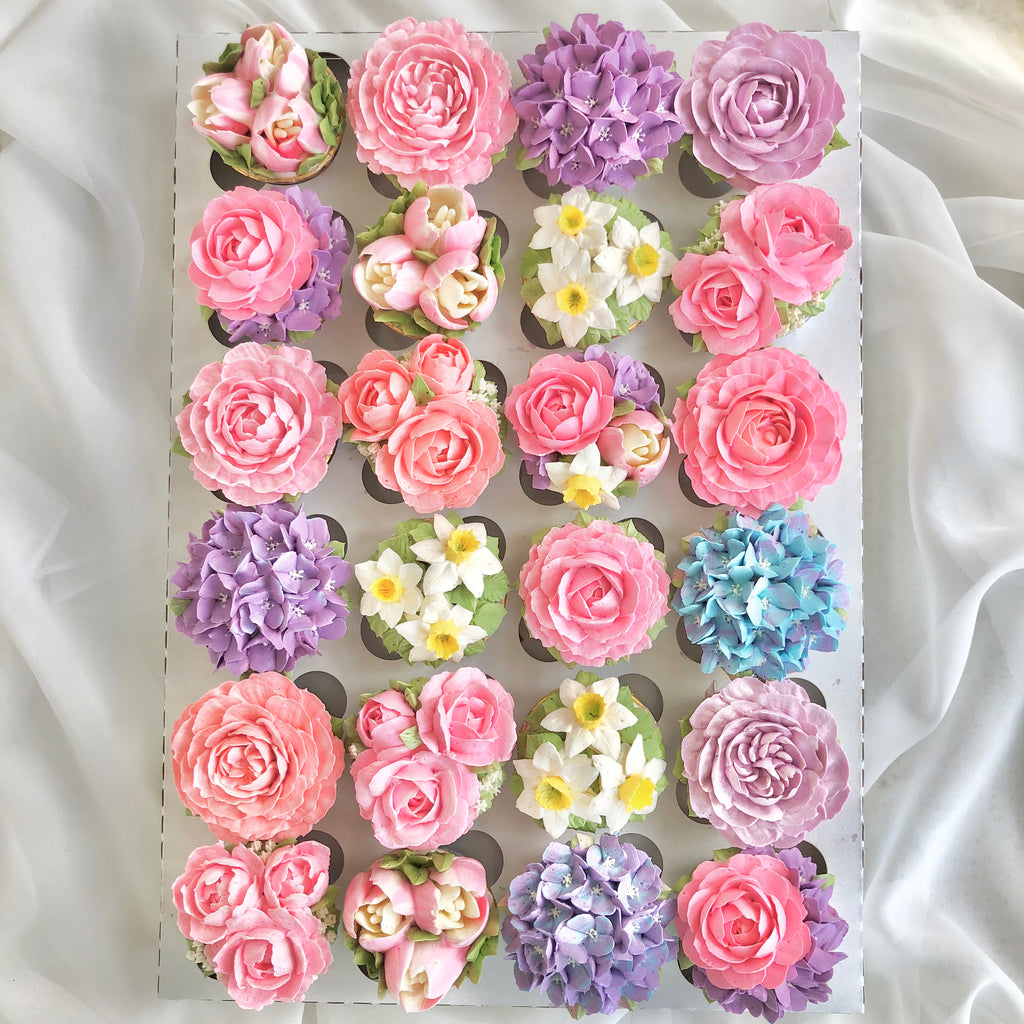 Happy Blossoms 24 Mini Cupcake Box