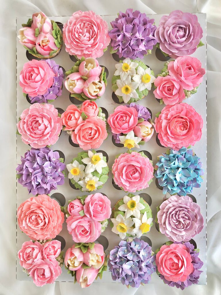 Happy Blossoms 24 Mini Cupcake Box