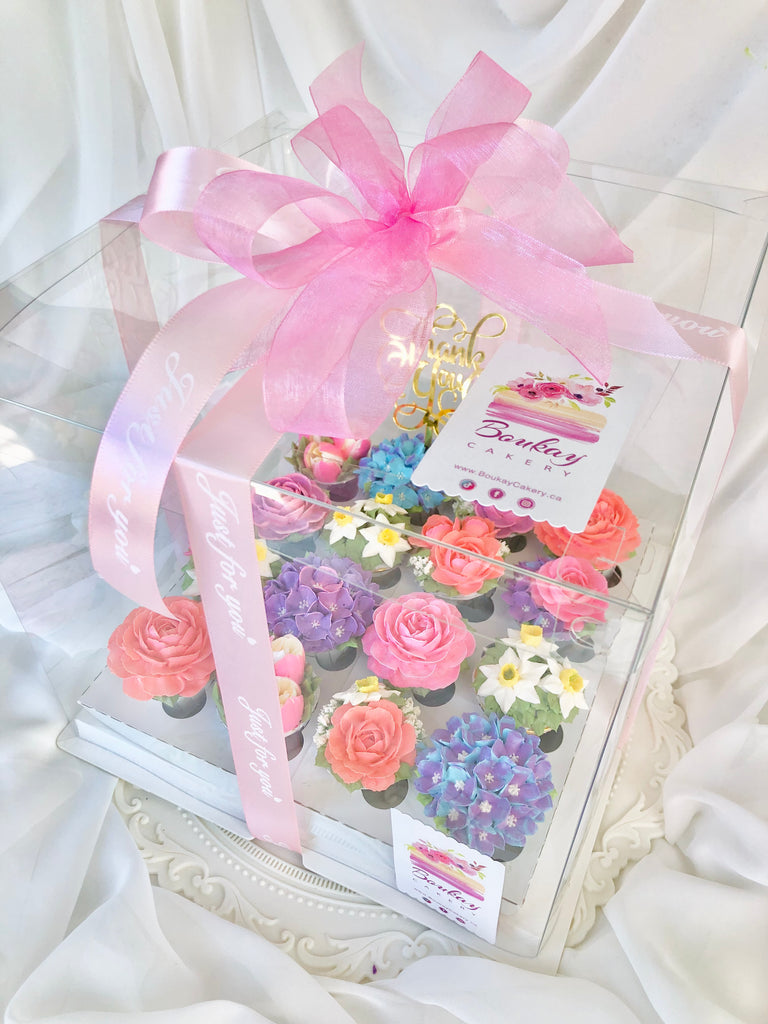 NEW Happy Blossoms 16 Mini Cupcake Box