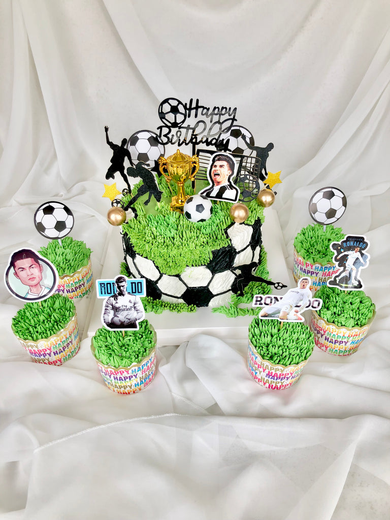 NEW Ronaldo/Messi Soccer Cake