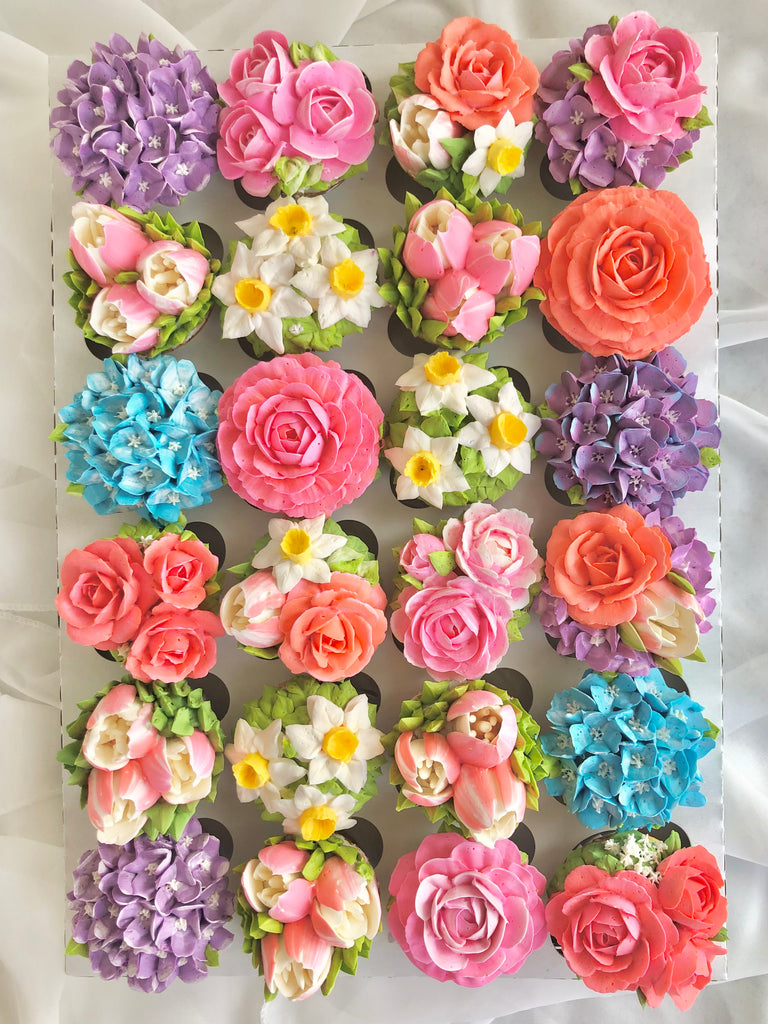 Happy Blossoms 24 Mini Cupcake Box