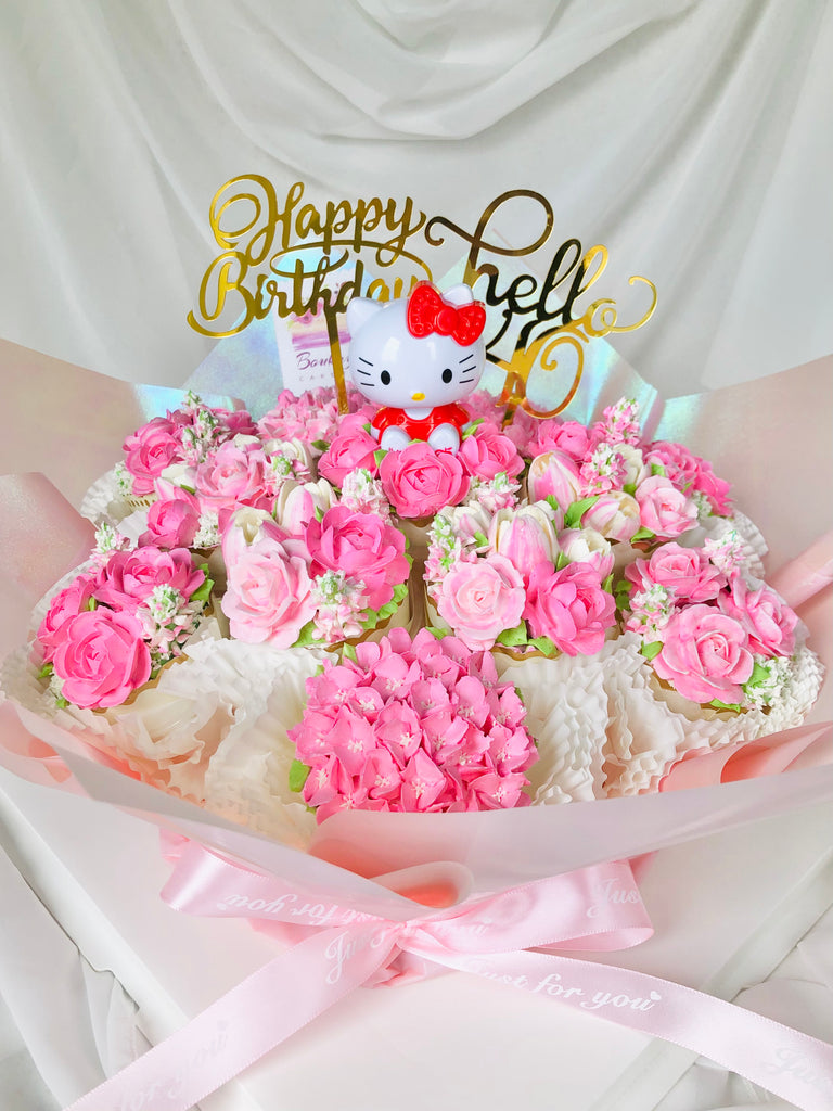 NEW Hello Kitty Cupcake Bouquet (Colour Options)