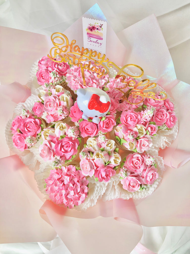 NEW Hello Kitty Cupcake Bouquet (Colour Options)