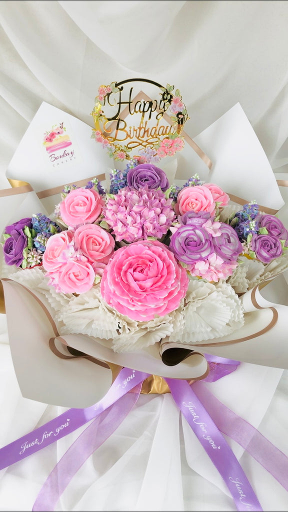 Cora Pastel Cupcake Bouquet Card