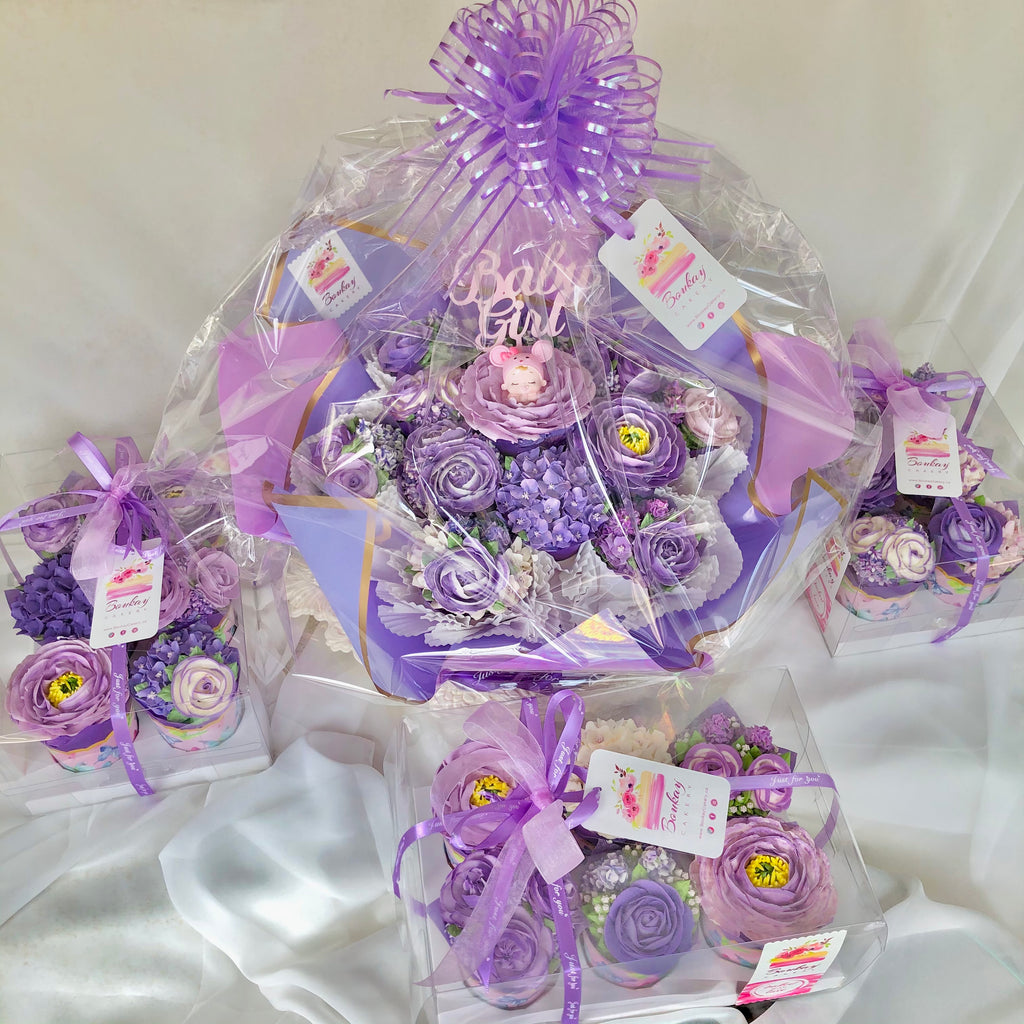 Purple Baby Cupcake Bouquet