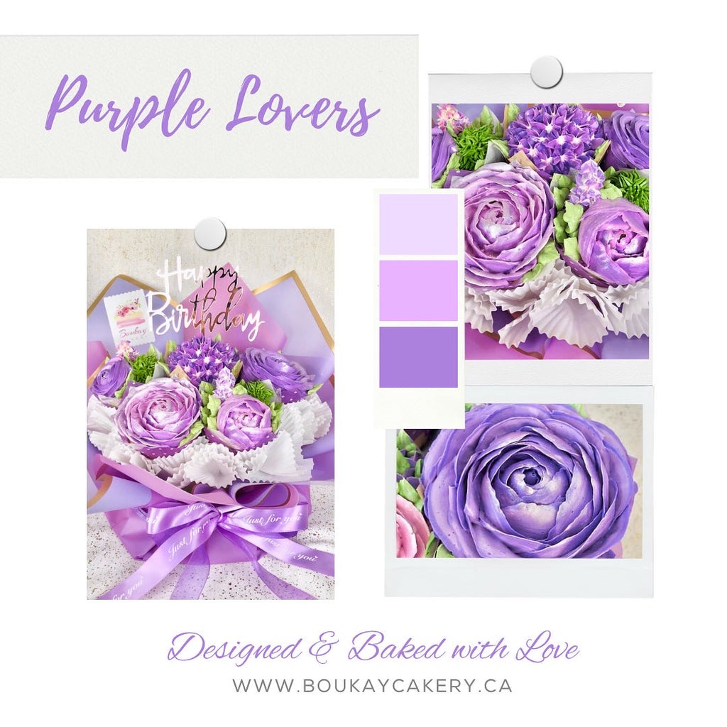 Purple Baby Cupcake Bouquet