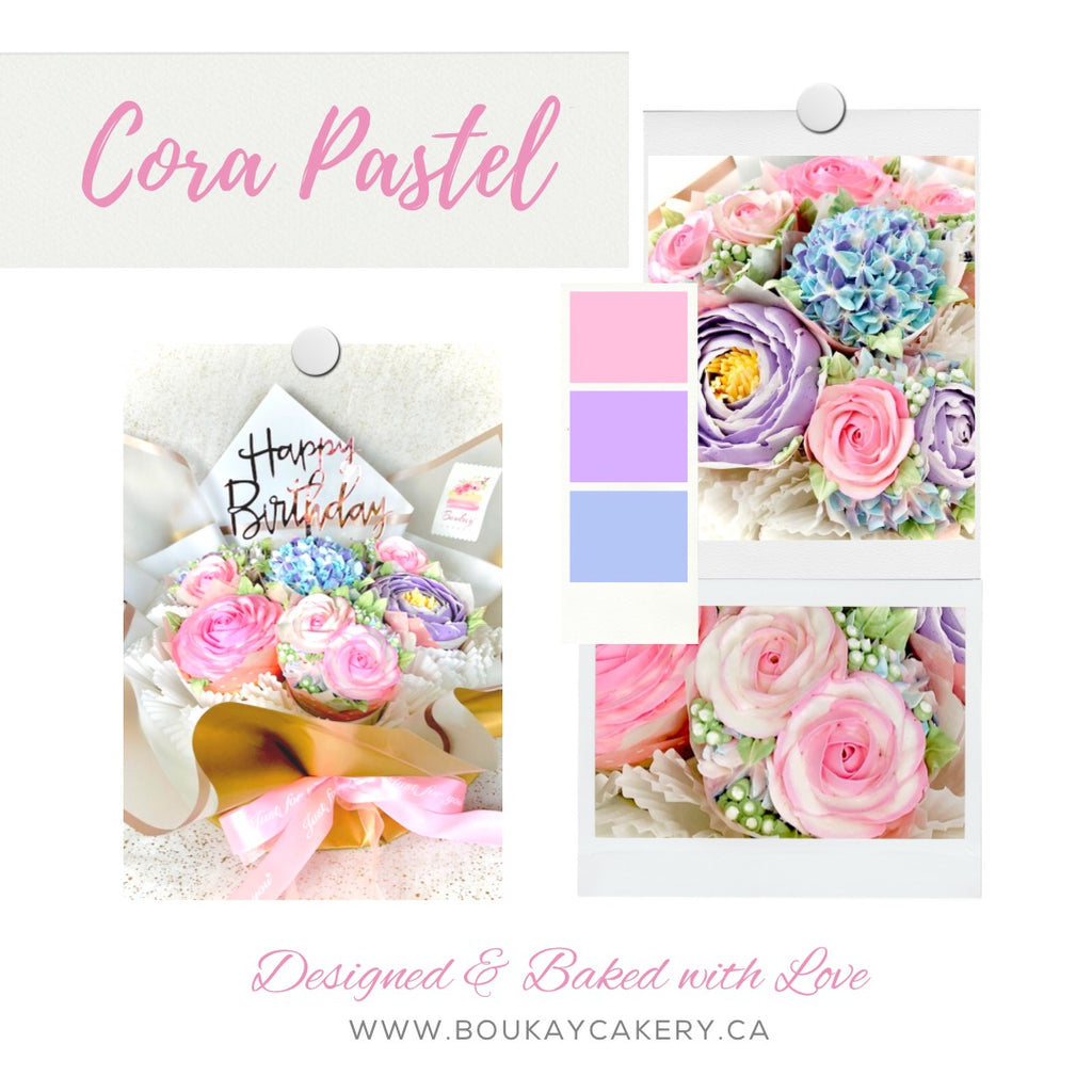 Cora Pastel Cupcake Bouquet Card