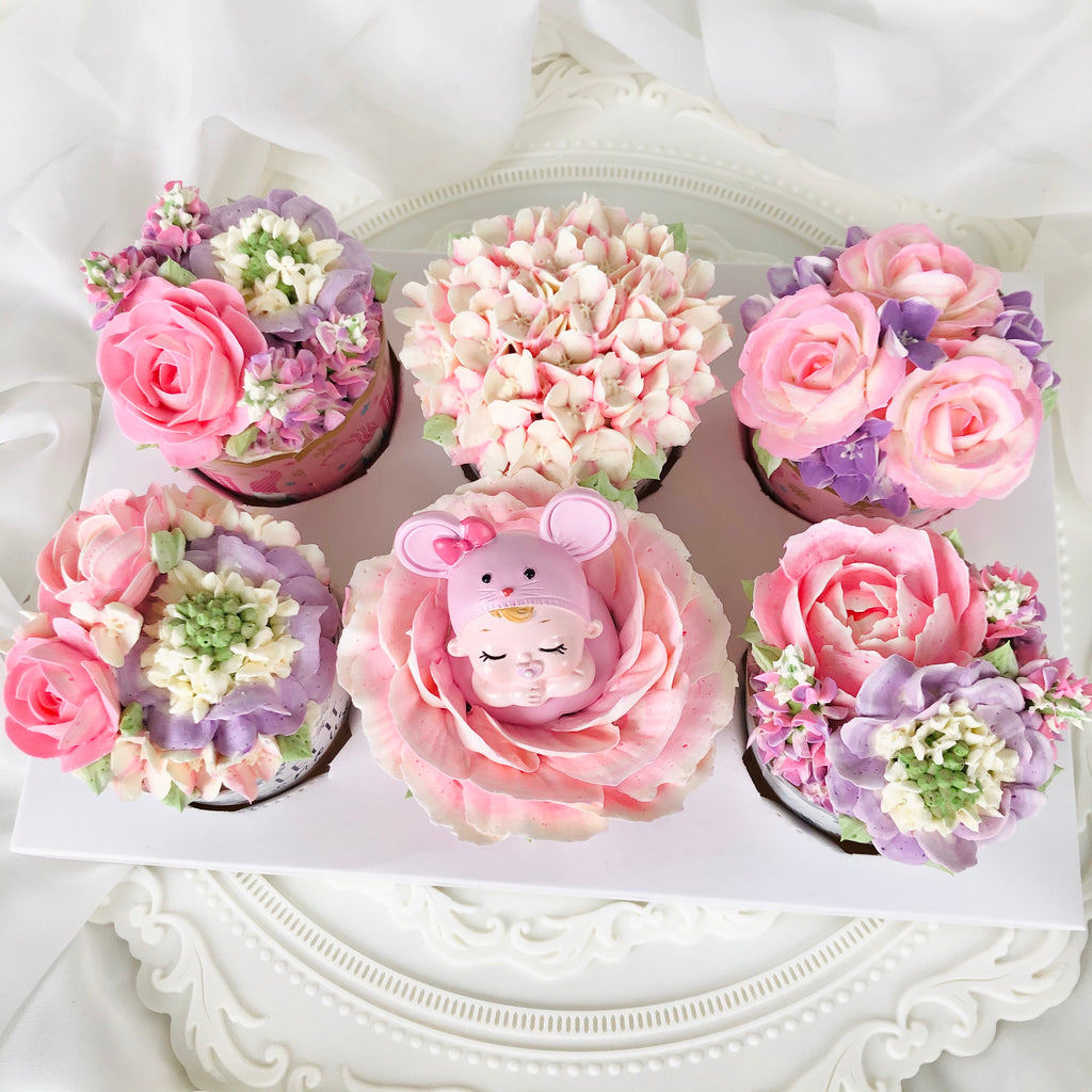 Baby Blossoms 6 Cupcakes Box