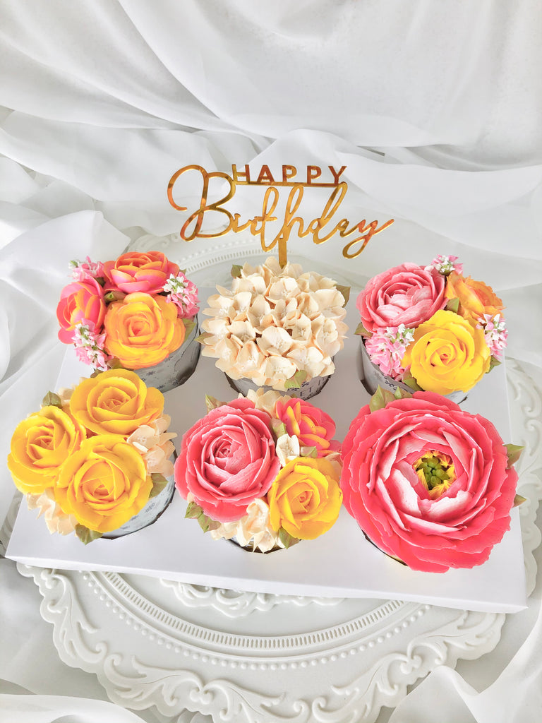 Glorious Peaches & Cream Cupcake Box