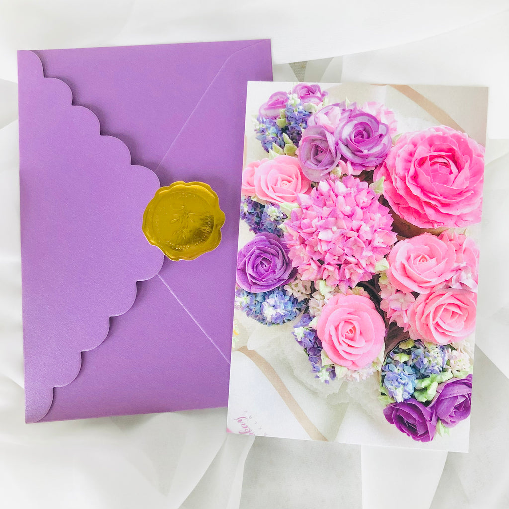 Cora Pastel Cupcake Bouquet Card