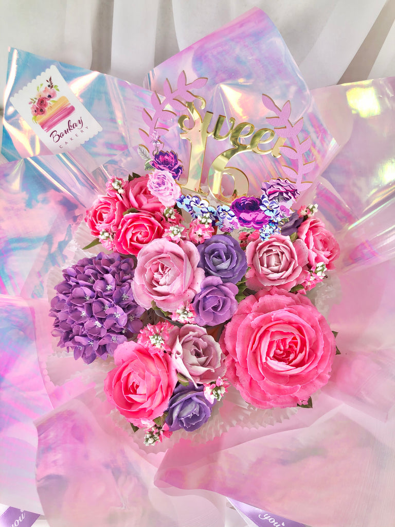 Sweet 16, 18 & 21 Birthday Cupcake Bouquet